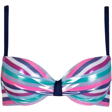 Lisca Malia Wange Vorgeformtes Badeanzug Top Blau Kleidung Bikini Ober Und Unterteile Damen