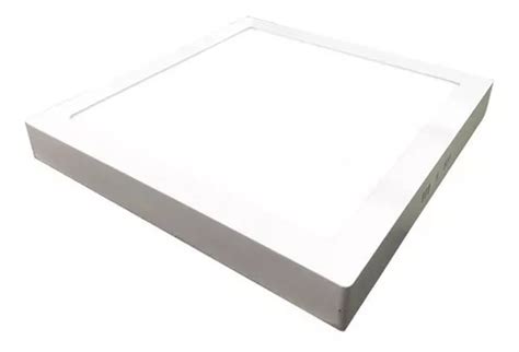 Panel Plafon Cuadrado Led 12w Aplicar Luz Calida Color Blanco