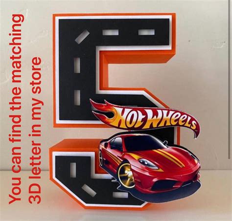 3D Shaker Cake Topper Hot Wheels Cake Topper Hot Wheels Etsy