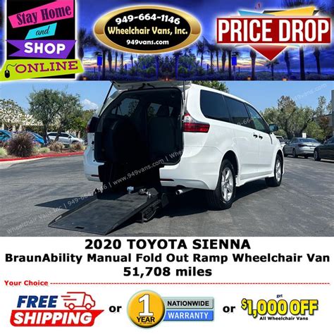 For Sale Used Toyota Sienna Braunability Manual Fold Out Ramp