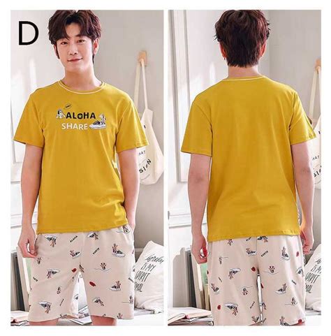 New Korean Casual Home Service Short Sleeved Cotton Mens And Womens