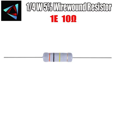 1000pcs 1 4w5 Wirewound Resistor 5 1e 10e Ohm In Resistors From Electronic Components