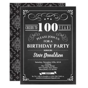 100th Anniversary Invitations | Zazzle