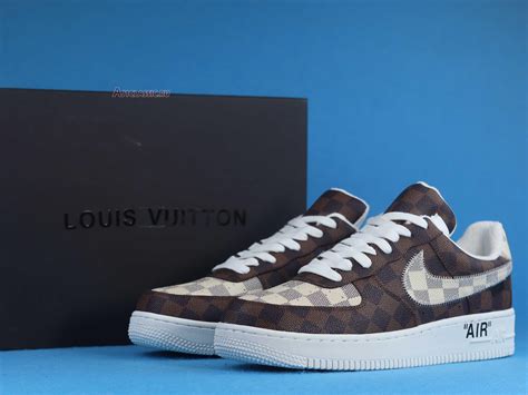 Nike X Louis Vuitton Air Force 1 Low Brown NAF1LV 02 Brown White Sneakers