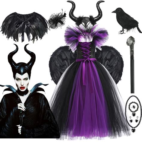 Disney Maleficent Cad Lar Bayram Kost M Cosplay Elbise Deluxe K Z