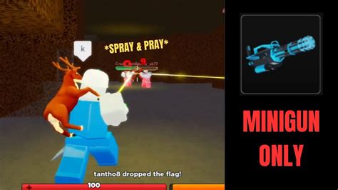 Minigun Only Challenge Roblox Flag Wars Youtube