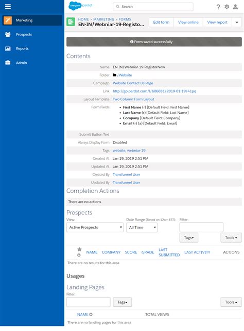 Simple Steps To Create A Form In Pardot By Transfunnel