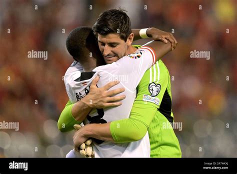 Brussels Lr David Alaba Of Austria Belgium Goalkeeper Thibaut