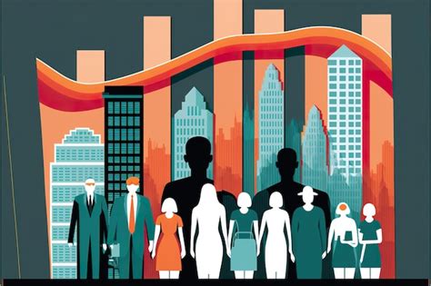 Premium Photo Demographic Crisis Flat Illustration