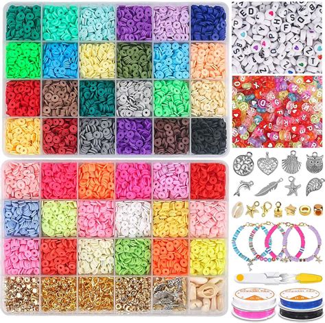 Pcs Colors Polymer Clay Beads For Bracelets Making Kit With