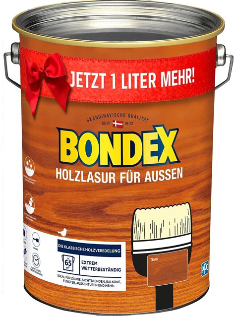 Bondex Holzlasur für Aussen Teak 5 l ab 58 99 Preisvergleich bei