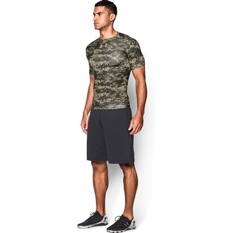 Under Armour Synthetic Digi Woodland Camo Compression S S Tee In Green For Men Lyst