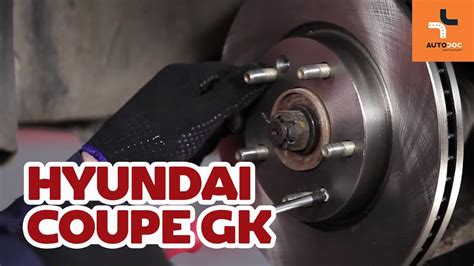 How To Change Front Brake Discs And Brake Pads Hyundai Coupe GK