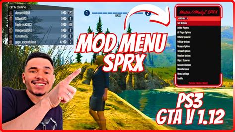 COMO INSTALAR MOD MENU SPRX NO GTA V ONLINE DE PS3 1 12 HENQUETOS YouTube