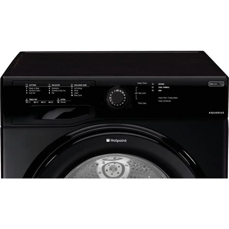 Hotpoint Tcfs83bgk Aquarius 8kg Freestanding Condenser Tumble Dryer Black Appliances Direct