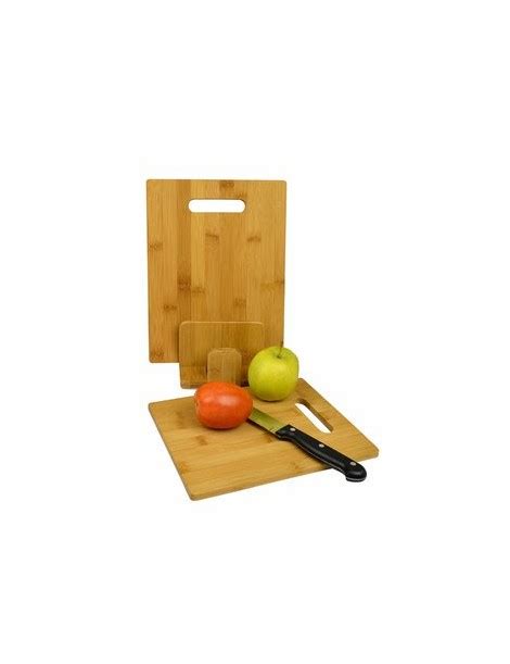 Set Tablas Para Picar Bamboo Con Base