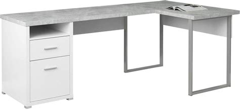 Monarch Specialties Computer Desk 60l Grey Left Or Right Facing Home And Kitchen