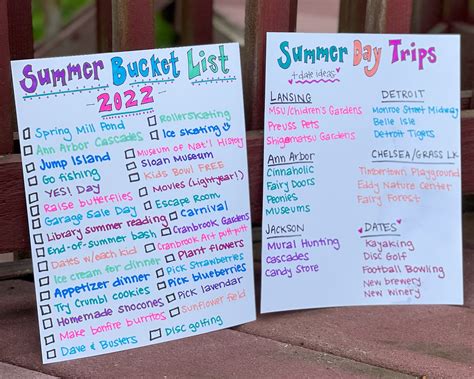 Summer 2022 Bucket List Mrs Weber S Neighborhood