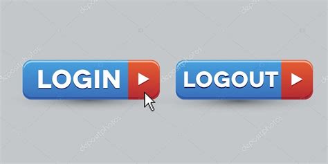 Login Logout Button Set Stock Vector By ©grounder 13714592