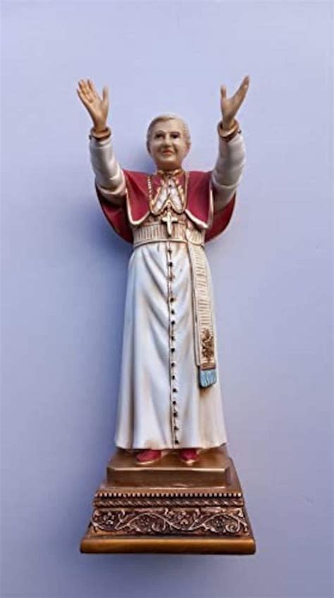 Statue of Pope Benedict XVI, Joseph Ratzinger, in Resin Marble Cm 34 13 ...