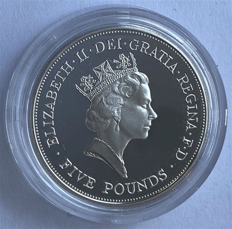 1990 Queen Elizabeth 90th Birthday Silver Proof Crown M J Hughes Coins