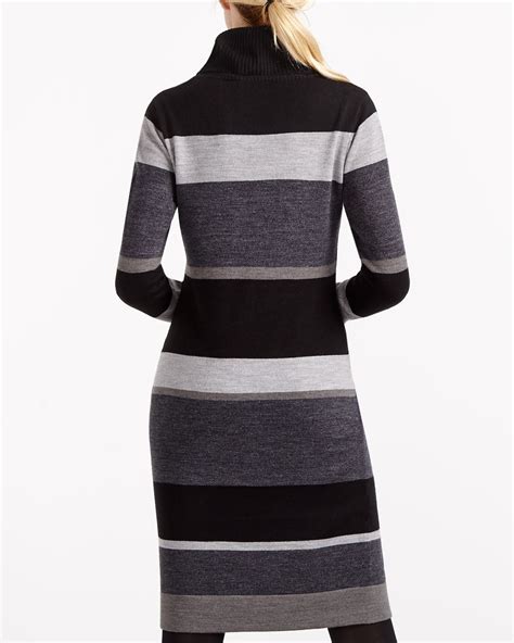 Striped Turtleneck Sweater Dress Women Reitmans