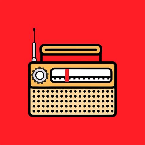 Diseño de icono de radio Vector Premium