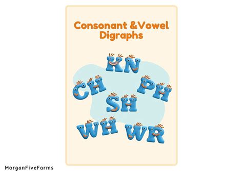 Consonant And Vowel Diagraphs Etsy