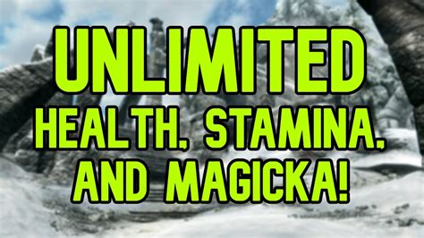 How To Get Unlimited Health Stamina And Magicka In Skyrim Console