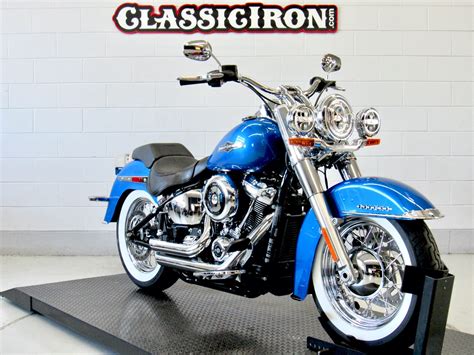 Harley Davidson Flde Softail Deluxe Electric Blue