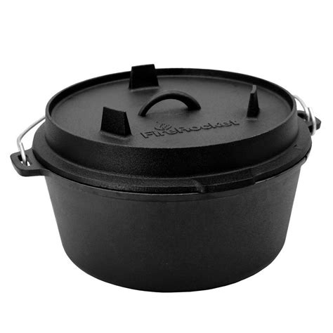 Firerocket Grilltopf Dutch Oven 9qt 8 5l Premium Gusseisen Feuertopf Dutch Oven