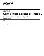 AQA 8464C2H W MS JUN18 PDF GCSE Combined Science Trilogy 8464 C 2H