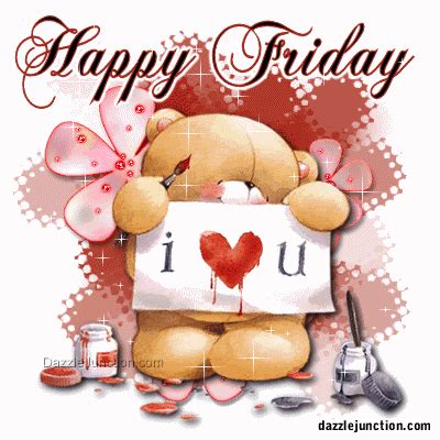 Happy Friday I Love You Ourson Scintillant Gratuit Le