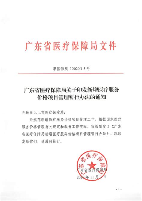 转发广东省医疗保障局关于印发新增医疗服务价格项目暂行办法的通知 吴川市人民政府门户网站