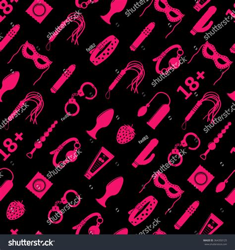 Seamless Pattern Sex Shop Intimate Goods Store Stock Vector Royalty