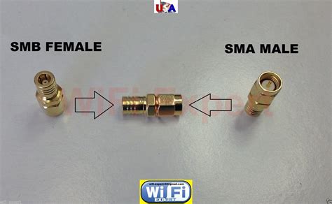 SMA Male To SMB Female Antenna Adapter Converter SMA Jack to SMB Straight – RF Coaxial Cables ...