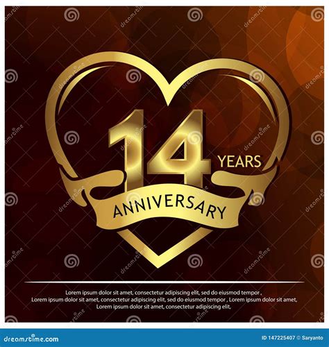 Years Anniversary Golden Anniversary Template Design For Web Game