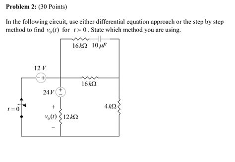 Solved Problem 2 30 Points In The Following Circuit Use