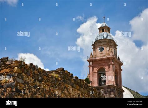 Scenic Bell Tower View Of The Ancient Neoclassical Style Parroquia De