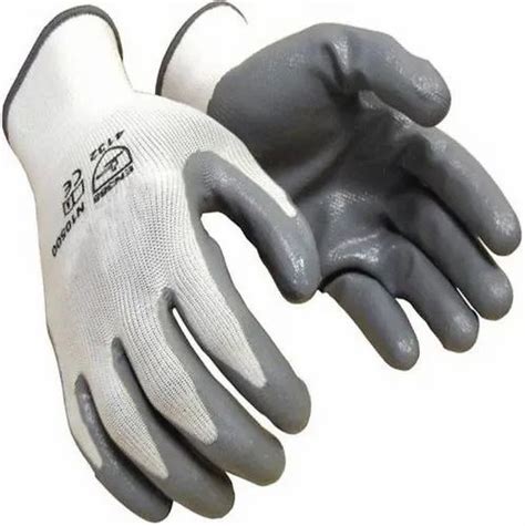 Pu Gray Nitrile Coated Hand Gloves Size Large At Rs Pair In