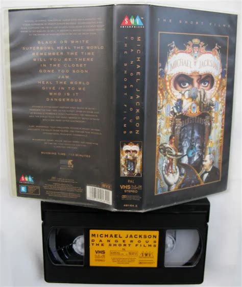 MICHAEL JACKSON VHS DANGEROUS The Short Films PAL Video Tape Clips 1993