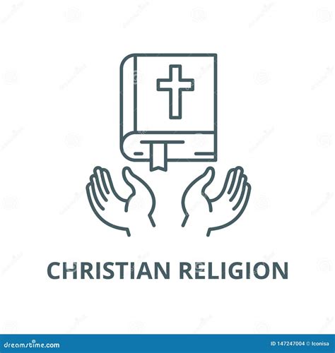 Christian Religion Vector Line Icon Linear Concept Outline Sign