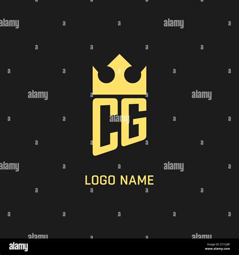 Monogram CG Logo Shield Crown Shape Elegant And Luxury Initial Logo