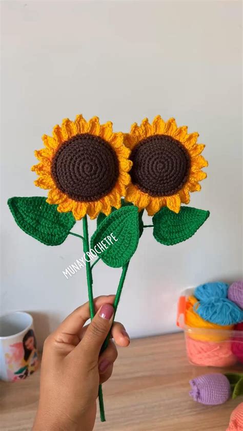 Girasoles Tejidos Taller Para Tejer Los Girasoles Flores Tejidas A