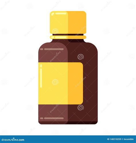 Medicine Bottle Icon In Flat Style Stock Vector Illustration Of Heal