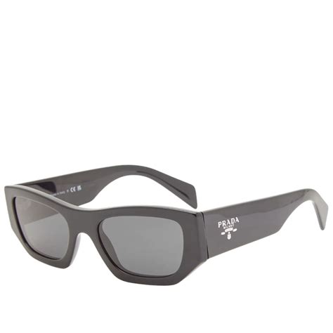 PRADA Eyewear PR A01S Sunglasses Black Dark Grey END