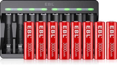 Ebl Pcs Aa Batterie Ricaricabili Durature V Pile Ricaricabili Da