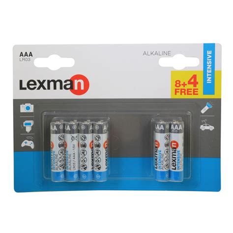 Lot De 8 4 Piles Batterie Lithium Et Alkaline Lr03 Aaa 1 5 V LEXMAN