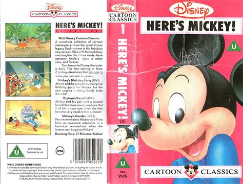 Disney S Cartoon Classics Here S Mickey Walt Disney Videos Uk Wiki Fandom