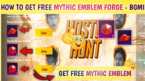 HOW TO GET FREE MYTHIC FORGE IN BGMI FREE MYTHIC EMBLEM TRICK GET